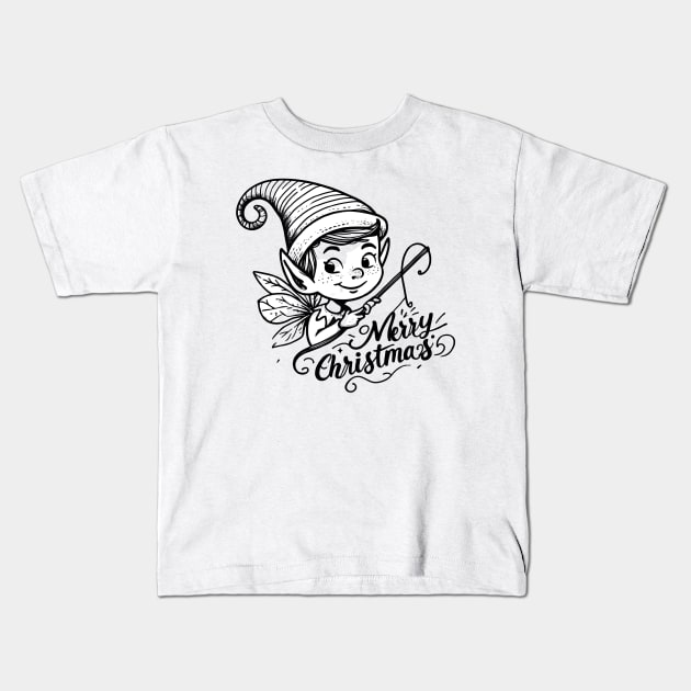 Festive Cartoon Delights: Elevate Your Holidays with Cheerful Animation and Whimsical Characters! Kids T-Shirt by insaneLEDP